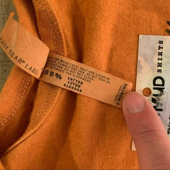 Montana mud shirts mud baby baby gender neutral orange mud pie bodysuit -6M - Picture 8 of 10